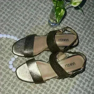 VANELi Chimba Open-toe Wide- Strap Silver Sandals- 7 1/2